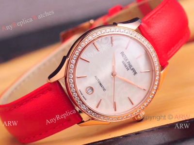 Copy Patek Philippe Geneve Rose Gold Women's Watch Automatic movement